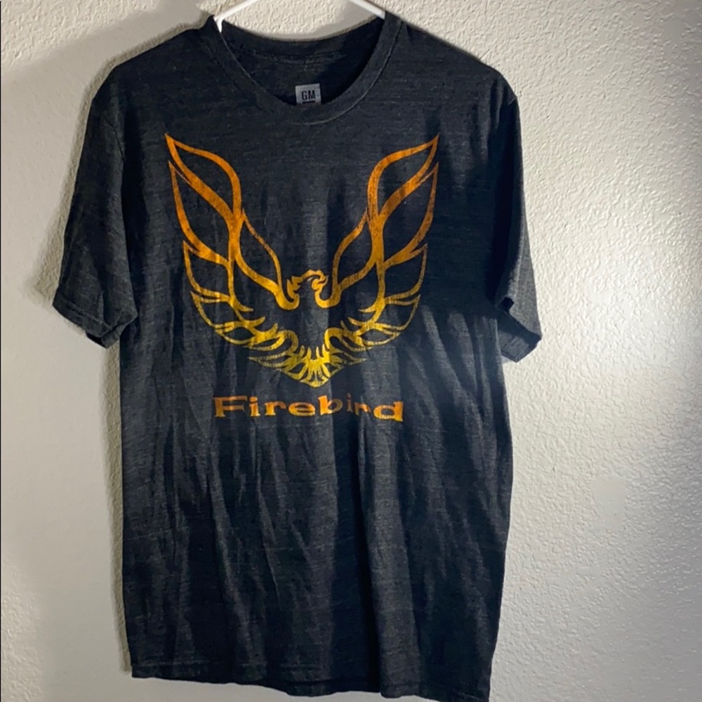 GM Firebird Tee grey yellow orange Size Large